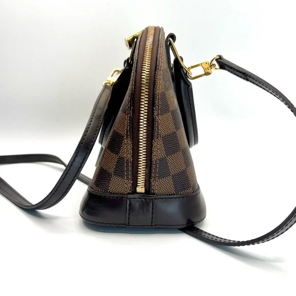 ❌❌SOLD❌❌ LOUIS VUITTON Alma BB Two-Way Satchel in Damier Ebene - Picture 7 of 15